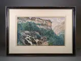 Paysage de montagne by Auguste Herst, Aquarelle, sold Jul 2026