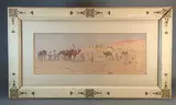 La halte de la caravane by Alphonse Birck, Aquarelle sur papier Signée en bas à droite, sold Jul 2026