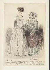La fiancée quittant sa mère by Paul Gavarni, Encre et aquarelle, sold Jul 2026