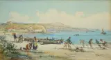 Retour de pêche aux bords de la Méditerranée by Emmanuel Costa, 1918, Aquarelle Signée et datée, sold Jun 2026