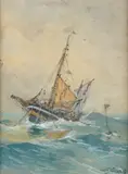 Voilier by Albert Sébille, Aquarelle sur papier signée en bas à droite, sold Jun 2026