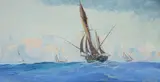 Thoniers en mer by Albert Sébille, Aquarelle sur papier signée en bas à droite, sold Jun 2026
