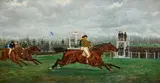 Jockeys pendant la course by Géo Arnull, Toile, sold May 2026