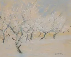Le Verger by Jacques Rouquier, Pastel sur papier, sold Apr 2026