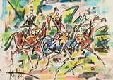 Promenade à cheval, vers 19502 by Gen Paul, Aquarelle et gouache sur papier, sold Jul 2026
