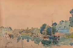Chemin de halage à Ypres, Belgique by Albert Lebourg, Aquarelle sur traits de crayon, sold Jul 2026