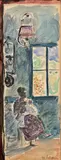 Femme à sa couture by Henri Lebasque, Aquarelle sur traits de crayon, sold Jul 2026