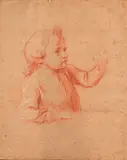 Étude de jeune garçon by Jean-Baptiste Descamps, Sanguine et rehauts de blanc sur papier beige, sold Jun 2026