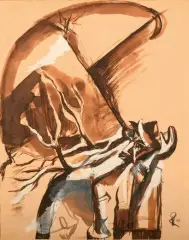 Variation pour automne 17 by Hans Richter, Lavis, encre et gouache monogrammé et daté (19)17 en bas à droite, sold Jun 2026