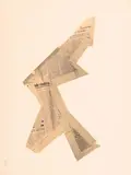 Variation sur le thème des grands collages Revers texte manuscrit Fabia by Hans Richter, Collage de journaux sur papier, sold Jun 2026