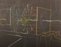 Composition by Roberto Matta, Crayon et mine de plomb sur papier noir, sold Jun 2026