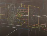 Composition by Roberto Matta, Crayon et mine de plomb sur papier noir, sold Jun 2026