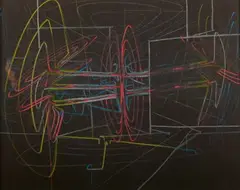 Composition by Roberto Matta, Crayon, mine de plomb sur papier noir, sold Jun 2026