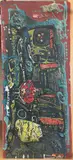 Espèce de cathédrale by François Arnal, Technique mixte et collage sur panneau d'isorel, sold Jul 2026