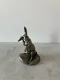 Lapin assis se frottant l'oreille by Clovis-Edmond Masson, Epreuve en bronze à patine argentée Signée et marque de fondeur Susse Frères «Susse Fes Ed, sold Jun 2026