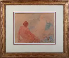 Baigneuse by Gabriel Griffon, Aquarelle signée en bas à gauche, sold Jun 2026
