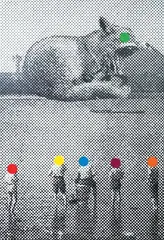 Fox Hunt (2009) by Adam Koukoudakis, Crayon, encre, peinture aérosol sur toile, sold Jun 2026