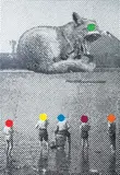 Fox Hunt (2009) by Adam Koukoudakis, Crayon, encre, peinture aérosol sur toile, sold Jun 2026