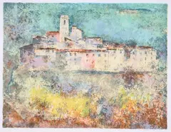 Saint-Paul de Vence by Vũ Cao Đàm, 1971, Lithographie en couleur sur papier encadrée, sold Apr 2026