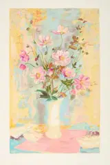 Bouquet de fleurs by Le Pho, 1965, Lithographie en couleurs sur papier vélin d'Arches, sold Mar 2026