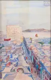 Macao by Mariette Richard-Boudet, 1941, Crayon graphite et aquarelle sur papier signé en haut à gauche à l'encre bleue, sold Feb 2026