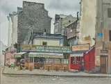 La rue Saint-Médard à Paris by Alexandre Serebriakov, 1929, Aquarelle et gouache sur papier, sold Jan 2026