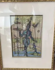 L'acrobate by Jean Carzou, 1985, Crayon et aquarelle, sold Sep 2026