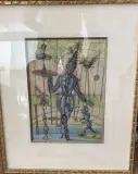 L'acrobate by Jean Carzou, 1985, Crayon et aquarelle, sold Sep 2026