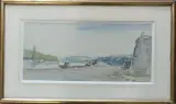 Péniche sur la Seine by Louis Chervin, Aquarelle signée en bas à gauche, sold Oct 2026