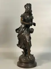 Le Petit chaperon rouge by Hippolyte Moreau, Bronze à patine brune, sold Sep 2026