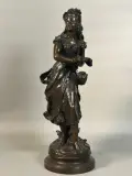 Le Petit chaperon rouge by Hippolyte Moreau, Bronze à patine brune, sold Sep 2026