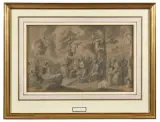 Le Baptême du Christ by François-Alexandre Verdier, Crayon noir, lavis gris et rehauts de craie blanche, sold Sep 2026