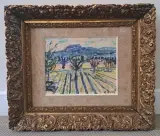 Paysage provençal by Auguste Durel, Aquarelle et gouache sur papier, sold Sep 2026