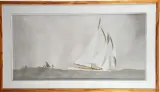Classe J en régate by Léon Haffner, Gouache au pochoir, sold Sep 2026