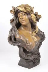 Buste de Salomé, en plâtre patiné façon bronze by Edition Friedrich Goldscheider, Plâtre d’édition, sold Sep 2026