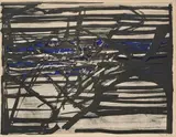 Bleue, Blanche, Noire, 1971 (Rivière 109) by Maria Helena Vieira da Silva, Lithographie en deux couleurs sur papier vélin d'Arches, sold Dec 2025