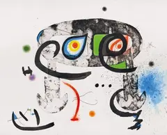 Le Hibou blasphémateur by Joan Miró, 1975, Eau-forte, aquatinte couleur sur Arches Justifié, sold Dec 2025