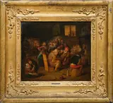 Intérieur de taverne by Jan Jacobsz. Molenaer, Panneau de chêne, une planche, non parqueté, sold Nov 2025