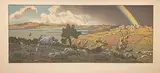 L'Arc-en-Ciel. 1901 (Toudouze pp. 114 et 163 / Gamet p. 28 / Levasseur-Le Bohec p. 98) Planche 3 sur 16 de la série La Féerie des heures by Henri Rivière, Lithographie en, sold Oct 2025