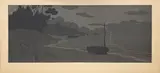 La Nuit, 1902 (Toudouze pp. 107 et 163 / Gamet p. 28 / Levasseur-Le Bohec p. 110) Planche 15 sur 16 de la série La Féérie des heures by Henri Rivière, Lithographie en, sold Oct 2025