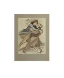 Réconciliation de Ingres et Delacroix by Ferdinand Bac, 1946, Encre, Aquarelle et gouache, sold Sep 2025