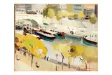 Les quais de seine by Henri Vincenot, Panneau Signé en bas à droite, sold Sep 2025