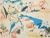 Composition by Jan Voss, Lithographie Signée et datée, sold Jul 2025
