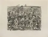 Pêcheurs de crevettes by Raoul Dufy, vers 1952, Lithographie sur vélin blanc fort Signée au crayon en bas à droite et annotée 'essai" H_43, sold Jul 2025