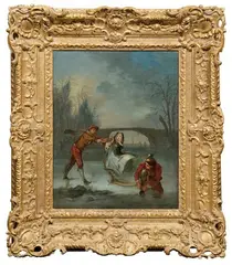 Décembre by Nicolas Lancret, Toile H_40 cm L_32,5 cm Expert : Monsieur René Millet, sold Jul 2025