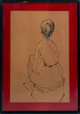 Jeune fille de dos by Jean Jansem, Lithographie en noir sur papier Signée et dédicacée au crayon en bas à gauche et justifiée, sold Jul 2025