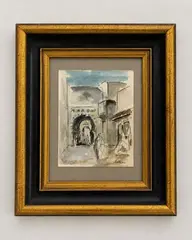 Ruelle animée à Tétouan by Albert Lepreux, Aquarelle signée en bas à gauche et située Tétouan en bas à droite, sold Sep 2026