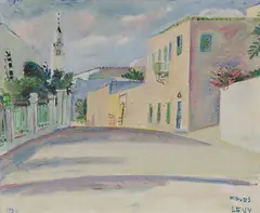Paesaggio Tunisino by Moses Levy, 1935, oil on canvas on board, sold Apr 2026