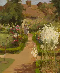 A Kentish Garden by Dorothea Sharp, oil on canvas, sold Apr 2026