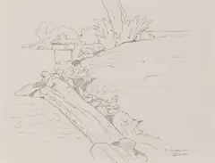 To Dorothy by A. J. Casson, 1971, graphite on paper, sold Apr 2026